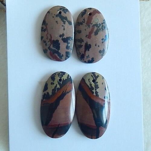 Sale,2 Pairs Chohua Jasper Earring Bead,Semi-precious stones, Jewelry accessories, birthday gift,27x14x4/23x14x3mm,10.8g