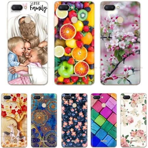 Silicone case for redmi 6 cases full protection soft tpu back cover on for xiaomi redmi6 bumper hongmi 6 phone shell bag coque