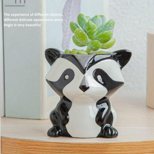 Cute Animal Flower Pot Ceramic Vase Succulent Green Plant Flower Pot Home Desktop Decoration Garden Accessories Potted Plant
