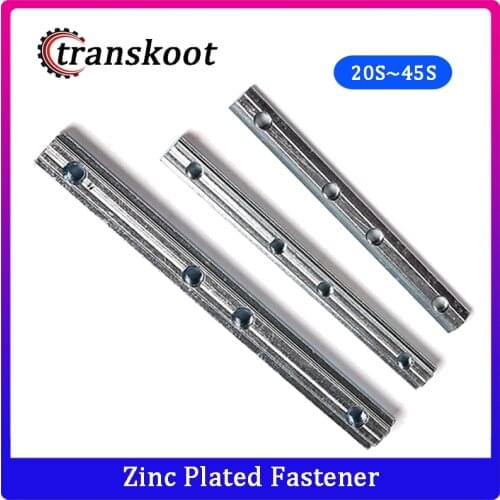 2/4/6/10pcs Link Connector Joint Aluminum Profile Length Extension Zinc Plated Fastener for 2020 3030 4040 4545 Aluminum Profile