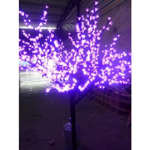 LED Night Light Cherry Blossom Tree Light 864pcs LED Bulbs 2m Height 110/220VAC Pink Rainproof Outdoor Use Free Shipping Drop Sh