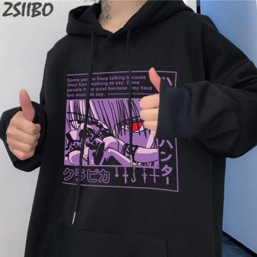 Hoodies Unisex Hunter X Hunter Kurapika Harajuku Japanese Anime Killua Zoldyck Print Mens Hoodie Male Casual Sweatshirt Coat