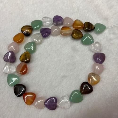 Heart shape tiger eye/roses quartz/ agates/ amethysts/ white rock quartz crystal/ natural DIY beads for jewelry