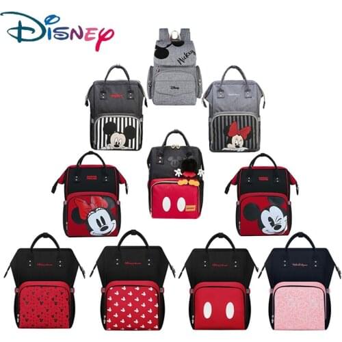 Disney Bottle Feeding Insulation Bag Oxford Cloth Diaper Storage Bag Backpack USB Waterproof Stroller Large Capacity Diaper Bag