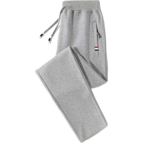 ANSZKTN 2021 Fashion Brand Men Cotton Sweatpants 2021 New Men Solid Color Elasticity Trousers Drawstring Casual Pants Male