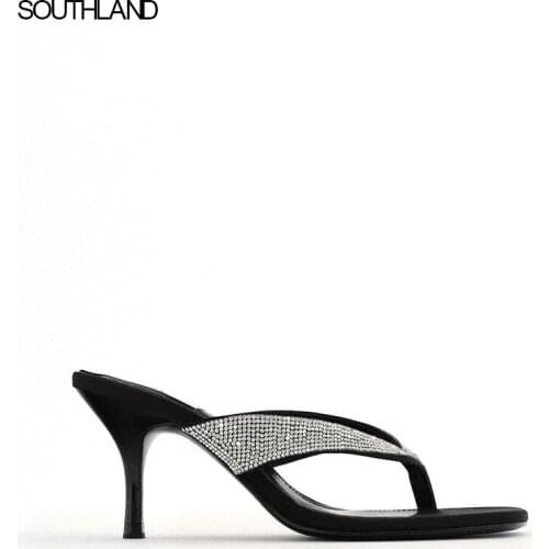 SOUTHLAND Brand womens shoes 2021 New High-heeled rhinestones Design womens sandals and slippers