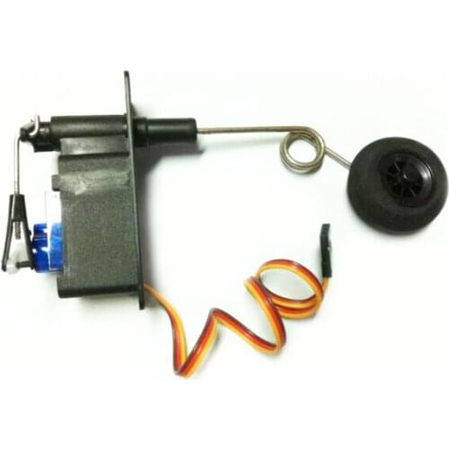 1 Set EPO F15/F16/T45 RC Aircraft Front Land Gear Wheel Front Steering Wheel With Servo Kit Spare Part