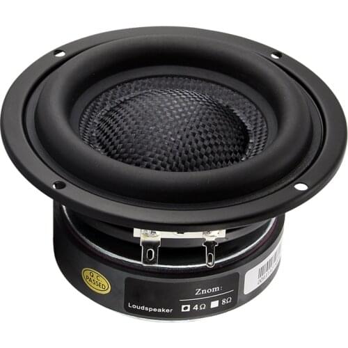 1Pc 4 Inch Subwoofer Speaker 4 8 Ohm 50W Woofer Audio Modification Long Stroke Deep Bass Bookshelf Loudspeaker for Home Theater