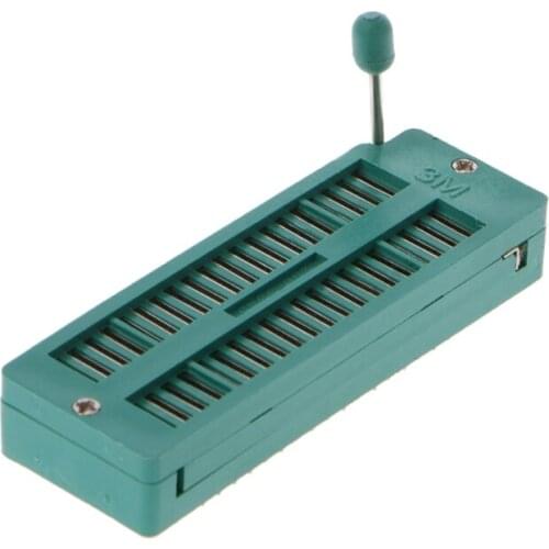 16 20 24 28 40 P Pin 2.54MM Green DIP Test Universal ZIF IC Socket Welding Type