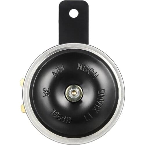 3" Mini Super Loud Universal Electric Metal Horn Waterproof 12V 105db Motorcycle Black horn