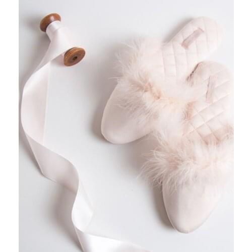 5Pairs lot 4colors Bride to be bachelorette party birthday gifts Satin slippers bride bridesmaid gift for wedding girlfriend