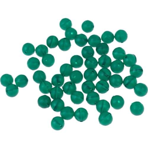 50 Pieces 8mm Round Soft Rig Beads Sea Fishing Lure Floating Float Tackle 3 Color