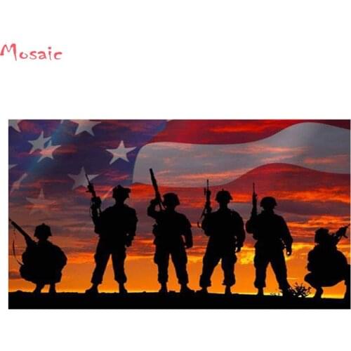 5D diamond painting resin diamond painting whole picture Diamond mosaic needlework embroidery Great Army and Soldiers,wall decor