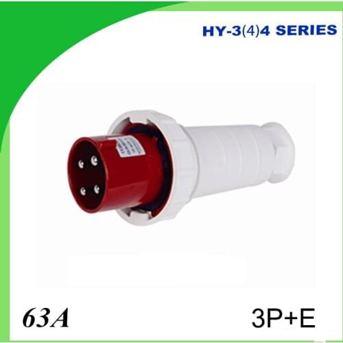 63A waterproof industrial plug IP44 3P+E voltage 240V~415V Plug , socket and connector