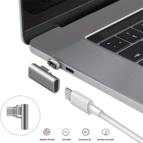 9Pins Magnetic Adapter USB Type C Connector Support Magnetic Charger 100W Data Transfer for MacBook Pro/Air USB Type C Devices