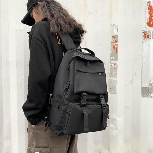 Black Backpack Unisex Oxford Waterproof Simple Style School Bag Women and Men Backpack New Fashion Stylish Bagpack Bag