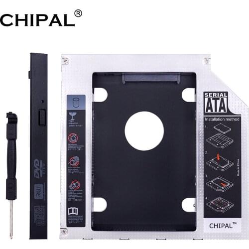 CHIPAL Best 2nd HDD Caddy 12.7mm SATA 3.0 LED Indicator for 2.5 Inch SSD Case Hard Disk Enclosure for Laptops DVD-ROM CD-ROM