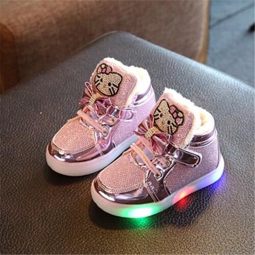 Child snow boots shoes for girls boys boots fashion soft bottom baby girls boot 21-25 autumn winter child boots shoe