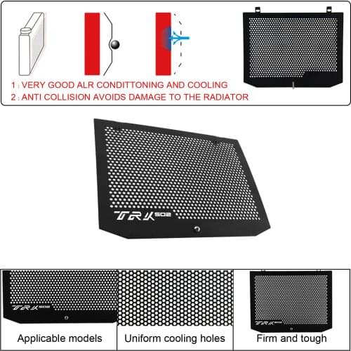 For Benelli Trk502 Trk 502(Black) 2017 2018 2019 2020 Motorcycle Stainless Steel Radiator Grille Grill Cover Protector Guard