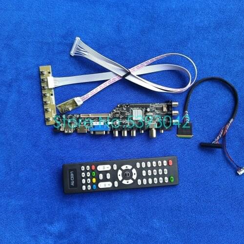 For N101L6-L01/L02/L03/L05/L06/L0A/L0B/L0C/L0D LVDS 40Pin digital 1024*600 USB+AV DVB-T LCD panel 3663 controller board kit