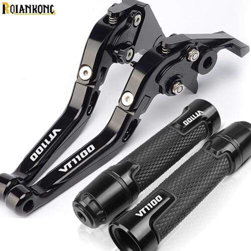 Motorcycle CNC Racing Grip Handle Grips Brake Levers Clutch For Honda VT1100 VT 1100 C SPIRIT C2 SABRE SHADOW C3 AERO 1997-2007