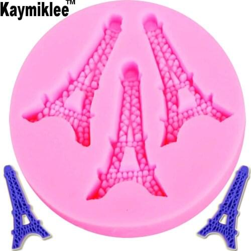 Kaymiklee M068 Fantastic 3D Silicone Baking Fondant Cake Mold Eiffel Tower Decorating Tools Mould