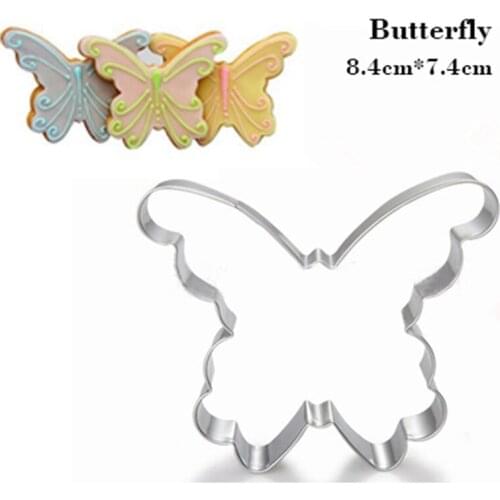 Butterfly Baking Utensils Egg Tool Mould Cookie Stamp Metal Molds Baking Pastry Tools for Girls Birthday Party Decoration