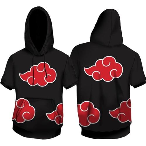 Cosplay T Shirt Hoodie Hooded 3D Printed Short Sleeve Summer Tee Top Fashion Hooded Tops