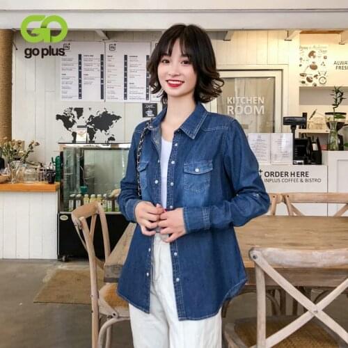 Женские джинсовые рубашки GOPLUS China At AliExpress