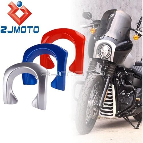 Chrome Red Blue Headlight Fairing Trim Cover for Harley Street Bob Fat Bob FXR FXDXT FXDWG Motorcycle Front Head Light Bezel