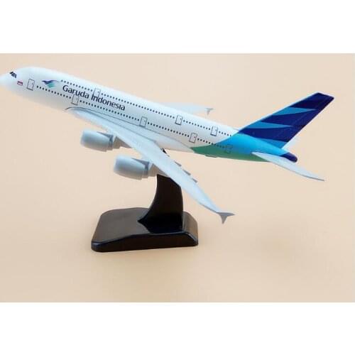 19cm Collectible Airplane Model Indonesia Airways A380 Aircraft Alloy Plane Model Diecast Souvenir Vehicles Gift Toy