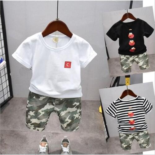 Summer Baby Boys Clothes Set Kids Boys Sets Fashion T-Shirt + Short 2pcs Toddler Boys Sport Suit Children Clothing Sets 2-6Year