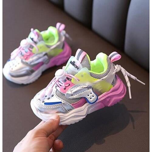 Childrens Casual Shoes Baby Girls Running Shoes Boys Fashion Colorful Sneakers Baby Soft Bottom Breathable Outdoor Kids Shoes