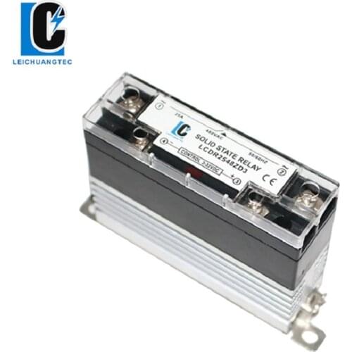 LeiChuang TEC new type 25A DC/AC DIN rail mount solid state relay silm SSR with heat sink