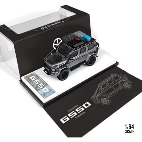 Diecast 1:64 Scale Mini G550 with Luggage Equipment SUV Alloy Car Model Metal Die-Cast Toys Vehicle for Collection Gift Souvenir