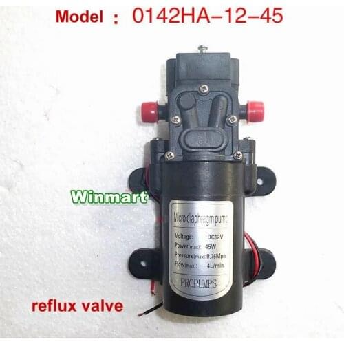 45W DC12V Reflux valve type Micro Diaphragm Water Pump Self-priming Booster Pump 4L/min