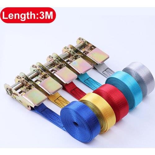 3M Metal Buckle Tie-Down Belt Cargo Straps for Car Motorcycle Bike With Buckle Tow Rope Strong Ratchet Belt for Luggage Bag