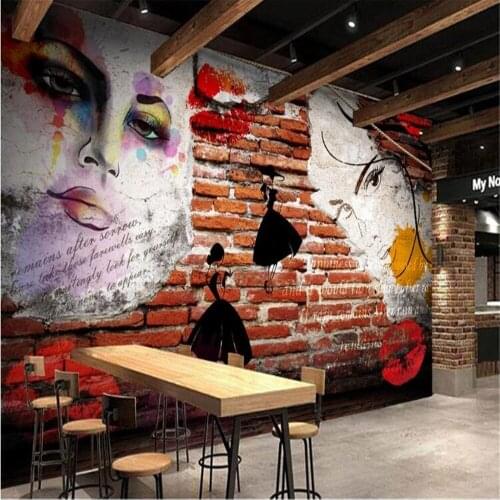 Milofi custom 3D printing decoration wallpaper mural retro nostalgic European and American style trend tooling background wall