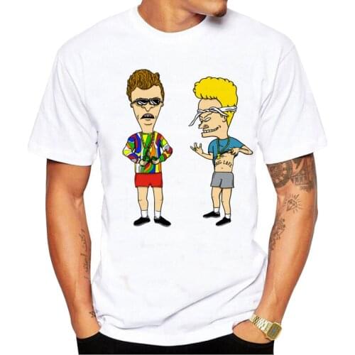 Beavis And Butt - Head In Funny Parody Man t Shirt Custom T-shirt Summer Tops For Men Cartoon Men Short Sleeve Clothes