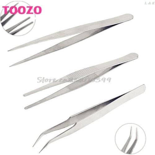 3Pcs Precision Repair Mounting Tool Set Electronic Stainless Steel Tweezers M12 dropship
