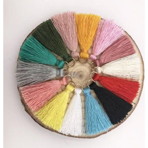 50Pcs Mini Metal RingTassel Fringe Pendant DIY Party Hanging Ring Tassel Trim Garments Curtains Jewelry Decor Tassels Accessorie