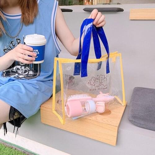Transparent Jelly Bag Womens Shoulder Portable Shoulder Bag Waterproof Beach Bag Storage Bag