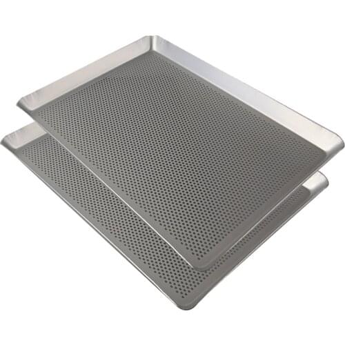 Rectangle Aluminum Alloy Non-stick Cake Cookies Perforated Tray With Holes Oven Heat Resistance Baking Pan Kitchen Bakeware