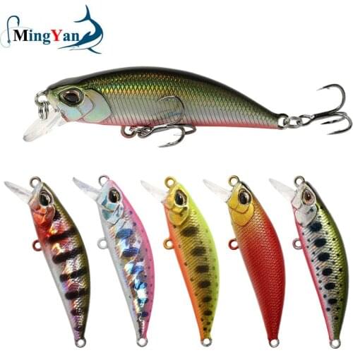 1PCS Minnow Fishing Lure 3D Eyes 50mm 5g Plastic Hard Bait Artificial Lures Wobbler Crankbait Winter Sea Fishing Bass Tackle