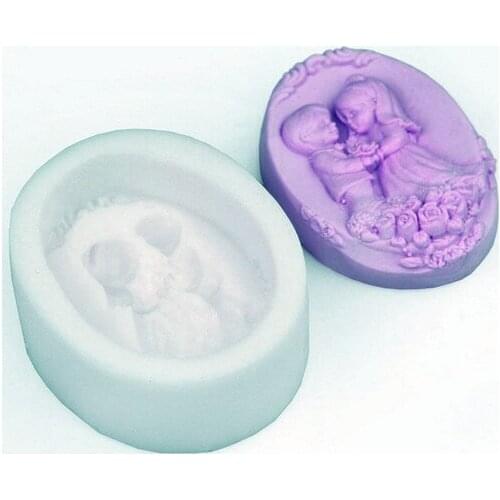 Happy wedding design silicone soap mould happiness wedding handmade soap silicone mould