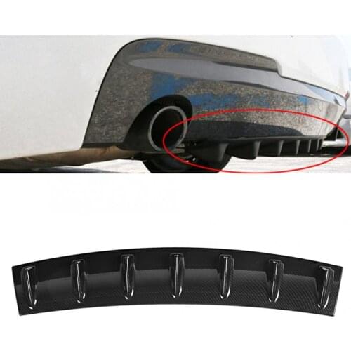 Rear Spoiler Shark 7-Fin Deflector Bumper Lip Diffuser Large Car Back Bumper Spoiler Lip Splitter Car Accessories
