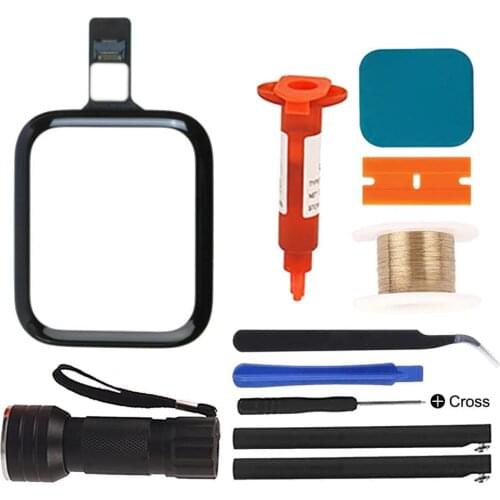Smart Watch LCD Front Glass Cover Touch Screen Digitizer Replacement with Flex Cable for Apple Watch 5 4 3 2 SE