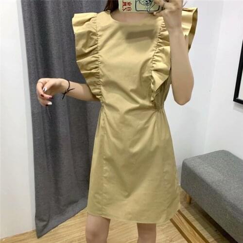 BeeHouse casual feminino robe ete femme Woman clothes ruffle dress vestido de mulher casual womens dresses summer woman 2021