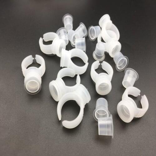 100pcs Rings With 300 pcs Cups Eyelash Extend Tattoo Pigments Ink Ring Cups Set Tattoo Equipment Pigment holder Container