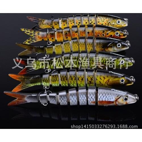 120pcs/lot 5.2" 13.28cm classic lures more fish bait section 0.67OZ 19g plastic bait lures hard bait hs6s006a Swimbait